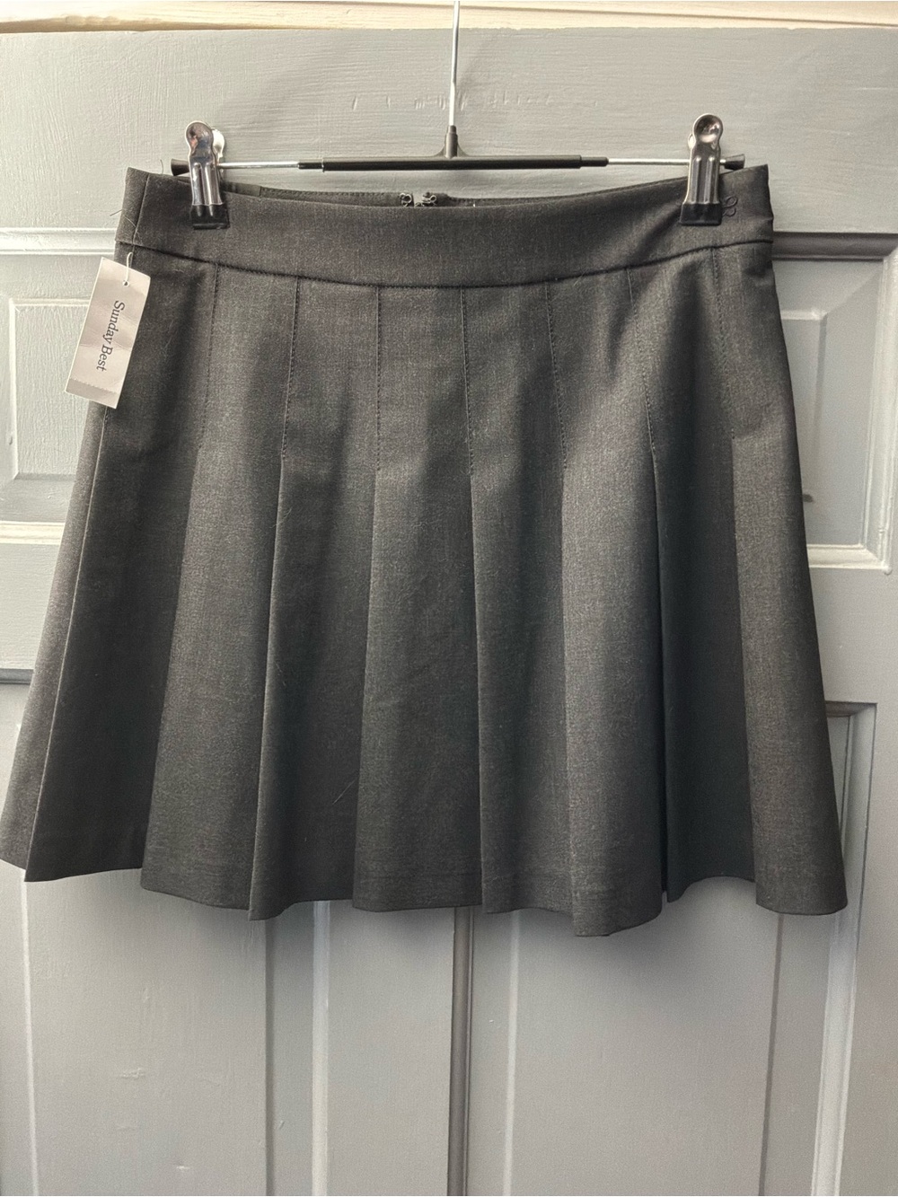 Sunday Best Charcoal Gray Pleated Circle Skirt